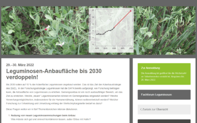 DAFA Online-Workshop: Leguminosen-Anbaufläche bis 2030 verdoppeln!