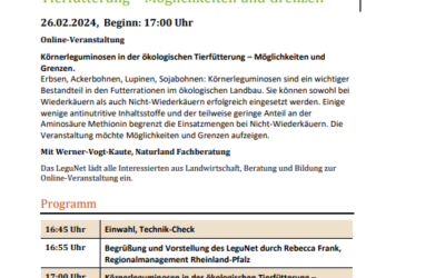 Körnerleguminosen in der ökologischen Tierfütterung – Möglichkeiten und Grenzen